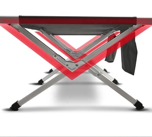 HISPEED Camilla Cama Camping <span class=keywords><strong>XL</strong></span> 2M Persona individual Aluminio Gran Camping Cuna Cama plegable para acampar - Product Image 4
