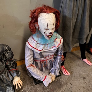 Accessoires de maison hantée, figurine de clown fantôme animatronique effrayante, décorations d'<span class=keywords><strong>Halloween</strong></span>, horreur, métal, intérieur/extérieur, centre commercial - Product Image 3