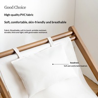 Chaise longue pliante en bambou de style chinois avec fonction de couchage pour une utilisation en extérieur, camping, balcon et cour