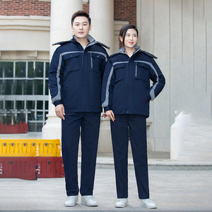 Ropa de trabajo de construcción con logotipo personalizado engrosada para hombres de invierno traje de trabajo general INDUSTRIAL ROPA DE TRABAJO chaqueta de trabajo de reparación de automóviles - Product Image 5