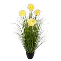 Bonsaï d'herbe d'oignon artificielle avec LED, fausse herbe, arbustes artificiels, décorations, plantes artificielles ornementales d'extérieur