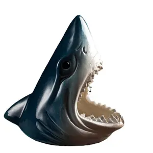 新款鲨鱼头大嘴烟灰缸家居装饰树脂摆件工艺品可定制树脂烟灰缸