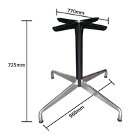 Vente chaude en alliage d'aluminium Base de Table Restaurant Casual Table Jambes Accessoires Heavy Duty Cross Table Base