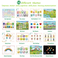 Libro de Actividades para Niños, Montessori, Autismo, Juguetes Educativos Sensoriales, 17 Páginas, Carpeta de Actividades Preescolares para Niños Pequeños, Libro Silencioso de Aprendizaje