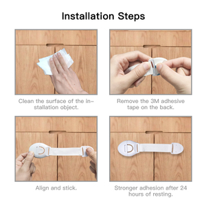 3M verstellbares Mehrzweck-Kunststoffs chrank <span class=keywords><strong>schloss</strong></span> & Gurt Kinder-und Baby-Sicherheit für Toilette und Kühlschrank - Product Image 5