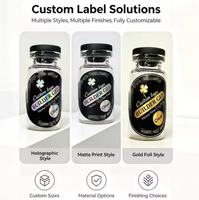 Autocollants en vinyle personnalisés avec impression dorée, étiquettes adhésives imperméables pour emballages de flacons en verre de 3 ml et 5 ml