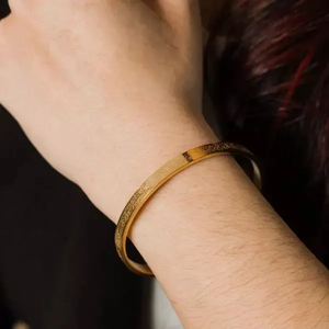 Best Quality Jewelry 6mm Stainless Steel Curan Bangle For Islamic Women Gift Wholesale Customized <strong>Arabic</strong> Arabian Calligra - Product Image 4