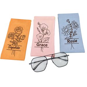 Étui à lunettes personnalisé gravé en cuir souple, anti-poussière, durable et léger, pour le voyage et le rangement des lunettes de soleil - Product Image 1