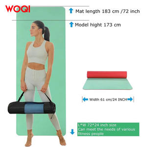 Tapis de yoga Woqi, épaisseur 6 mm, vert émeraude, EVA antidérapant, tapis d'exercice pour yoga, danse, saut à la corde - Product Image 3
