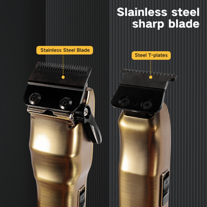 Retro Electric Man Rechargeable Hair Trimmer Metal Handle 6000-7000 RPM 2000mAh Battery Safety Feature for Carving Hair Cutting - Product Image 4