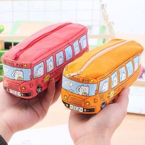 <b>Creative</b> Cartoon School Bus Large Capacity Fabric Pencil Case Cute Children's Office School Must-Have New <b>Gift</b> <b>Creative</b> Learning - Product Image 4