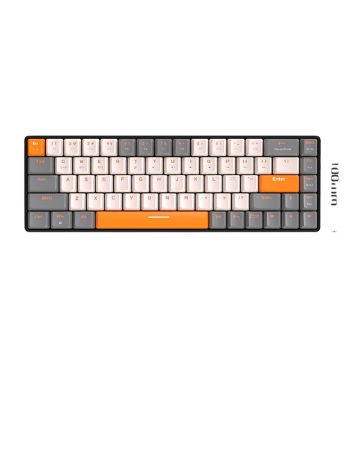 Desktop ABS Gateron K68 BT Wireless Dual Mode Mechanical Keyboard Customized Color Match Game Hot Plug Mechanical Keyboard