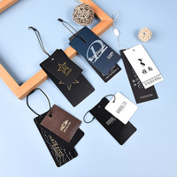 Vêtements écologiques propre logo étiquettes en papier recyclé vêtement étiquettes en relief personnalisé imprimé suspendus étiquettes en carton vêtements étiquettes volantes