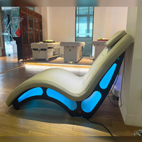 Matelas chauffant moderne, chaises de massage vibrantes, fauteuils de détente pour salon, avec lumière LED