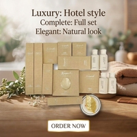 Fournitures hôtelières jetables de luxe écologiques Ensembles de savon et de shampoing portables