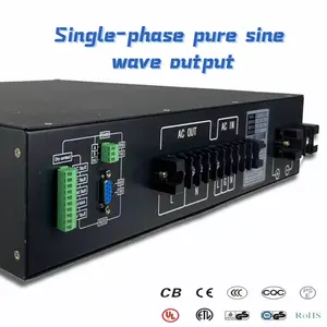 Einphasiger Hybridwechselrichter 24 VdC zu 110 VAC 800 W 1000 W 1 KVA reiner sinus-Wellen-Strominverter