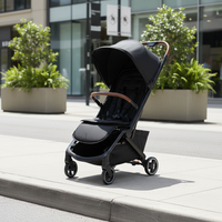 Poussette de luxe de haute qualité à 3 plis en alliage d'aluminium et cadre en tissu, poussette légère pour voyages, utilisation en avion, vente chaude