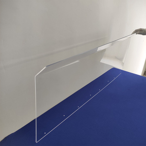 Escudo protector de escritorio acrílico montado en <span class=keywords><strong>Tornillo</strong></span> Protector vertical grande para estornudos Hoja de plástico Protector para estornudos Paneles protectores para cajero - Product Image 4