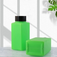 Pot en plastique HDPE 300 ml, forme carrée, à large ouverture avec bouchon à vis, pour l'emballage de sel explosif, de sel de bain et de poudre de javel