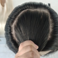 Perruque de Luxe à Capuchon en Soie avec Cheveux Humains Européens Vierge à Cuticules Alignées, Dessus en Soie, Lace Front, Perruques Médicales en Gros