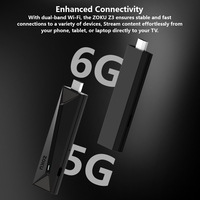 Zoku Z3 TV Stick Allwinner H313 2GB RAM 16GB ROM Android14 WiFi6 TV Dongle 4K Decoding Stick Terbaik dengan Remote Suara Garansi 1 Tahun