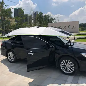1 में 2 ऑटोमोबाइल संरक्षण कार छाता किरण प्रवेश न करने योग्य धूप छांव कवर यूनिवर्सल स्वचालित कार तम्बू