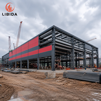 Estructura de Acero Prefabricada para Agricultura, Estructura Metálica Galvanizada, Establos para Ganado, Gallineros, Graneros