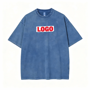 250 Grammi di T-Shirt Personalizzate Taglie Forti Abbigliamento <span class=keywords><strong>Uomo</strong></span> T-Shirt Effetto Acid Wash Magliette Vintage Oversize Personalizzate per <span class=keywords><strong>Uomo</strong></span> - Product Image 1