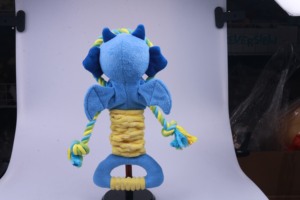 Đồ chơi chó tương tác 4 trong 1-Phong cách Rồng: Giấy nhăn + squeaker + dây thun + dây cotton, bạn chơi thú cưng - Product Image 2