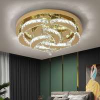 Plafonnier LED moderne et minimaliste de luxe en cristal de haute qualité pour salon et chambre à coucher - Entrepôt UK