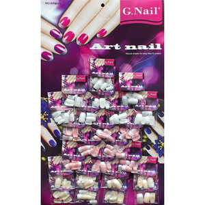 New Arrival <strong>Simple</strong> Solid Color G.<strong>Nail</strong> New Style 24 Packs Mixed French Manicure with Colorful Print - Product Image 4