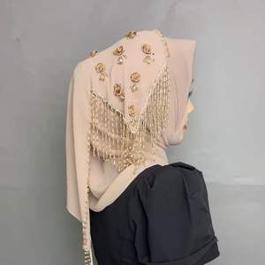 Hiyab para Mujeres Musulmanas, Pañuelo de Cabeza de Verano con Flores y Crochet, con Visera y Flecos, Turbante Moderno, Ropa Islámica para la Cabeza - Product Image 5