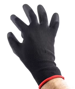 Găng tay làm việc an toàn Găng tay dệt kim nylon Găng tay làm việc phủ PU trên cùng để làm sạch thiết bị điện tử - Product Image 4