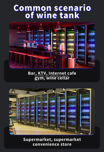 Bar tủ lạnh uống Showcase hiển thị Cooler với trong suốt LCD Fan làm mát điều khiển kỹ thuật số năng lượng hiệu quả cho siêu thị sử dụng - Product Image 3