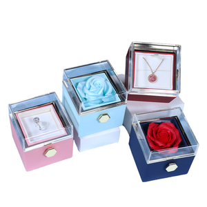 Scatola regalo regalo con cuore in acciaio inossidabile personalizzato con Flip automatico scatole <span class=keywords><strong>di</strong></span> Rose quadrate per <span class=keywords><strong>gioielli</strong></span> <span class=keywords><strong>di</strong></span> <span class=keywords><strong>san</strong></span> <span class=keywords><strong>valentino</strong></span> - Product Image 4
