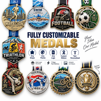 Médaille de sport multi-activités en émail souple, pour football, basketball, volleyball, moulée sous pression, personnalisable pour championnat, vente en gros