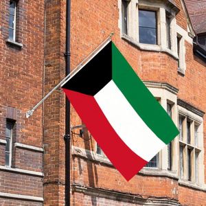 3x5Ft Kuwait <b>Flag</b> Polyester With Two Brass Grommets Single Layer Wall Hanging Outdoor and Indoor Decor - Product Image 5