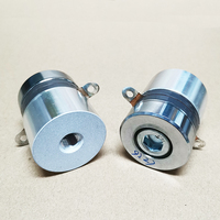Vibrator Piezo QXULTRASONIC Baru yang Andal 100kHz Konversi Tinggi 60W Transduser Ultrasonik Paduan Aluminium Pembersihan 3 Bulan