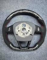 Volant de course en fibre de carbone forgée avec LED pour Audi Q5 Q6 Q7 Q8, volant sport personnalisé modifié avec voyant de changement de vitesse RPM