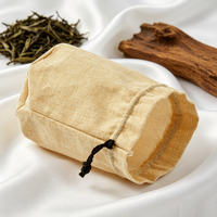 Sachets de thé réutilisables en chanvre naturel avec cordon de serrage, pochettes à café en jute avec cordon perlé pour emballage alimentaire en toile de jute avec logo personnalisé – Vente en gros