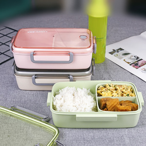 Portable En Plastique Déjeuner Récipient de Nourriture de Pique-Nique Camping <span class=keywords><strong>Micro</strong></span>-ondes Cuisine Vaisselle <span class=keywords><strong>Hermétique</strong></span> boîtes De Rangement - Product Image 3
