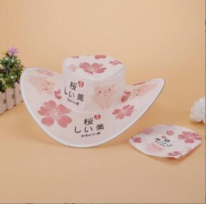Custom Full Color Sublimation Printing Polyester Folding Beach Sun Hat