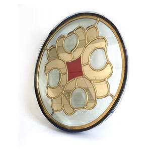 أبواب خارجية ملطخة بألواح بيضاوية لإدخالات الأبواب - Product Image 5