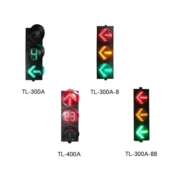Intelligent LED Traffic Signal Light Equipment Traffic Lights 200mm 300mm Traffic Light Signal Factory