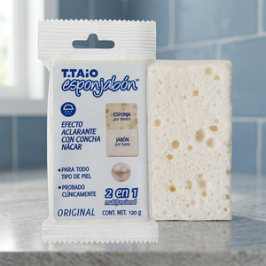 Esponjabon spugna di sapone madreperla 2-in-1 | Strumento da bagno esfoliante e detergente - Product Image 3