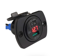 Chargeur USB double port 12V-24V 3.1A pour voiture, bus, bateau, camion, camping-car avec couvercle et prise allume-cigare, charge rapide