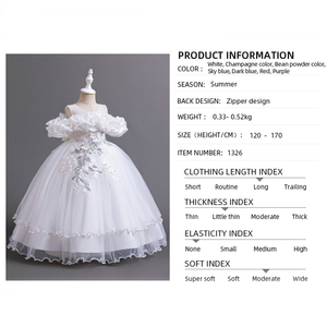 Nuevo Vestido de Princesa para Niñas, Diseño Estampado Europeo Americano, Vestido Infantil con Mangas Volantes, Ropa Infantil Personalizada para Exportación - Product Image 4