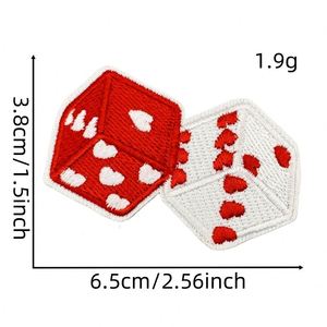 Iron on Embroidery Light <b>pink</b> Birthday Cake Girl Gift Bear butterfly Bow Cheey Dice Patch for Girls - Product Image 6