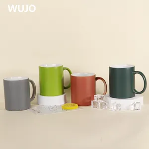 WUJOSUB tasses à café à Sublimation de couleur 11oz vente en gros fournisseur de tasses à Sublimation personnalisées