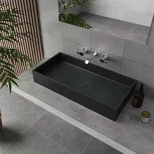 Commercio all'ingrosso Hotel WC in calcestruzzo lavabo bagno fatto a mano lavabo in cemento lavabo